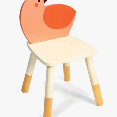 Mentari Stol Med Fuglemotiv, Orange, Børnemøbler, Indretning børneværelse