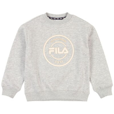 Fila Sweatshirt - Relaxed Graphic Brushed - Light Grey Melange m