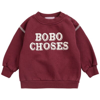 Bobo Choses Sweatshirt - Embossed - Burgundy Red m. Logo