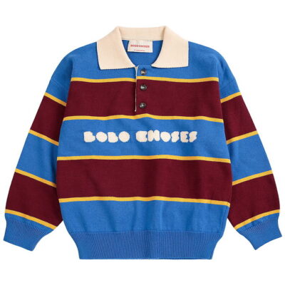Bobo Choses Polobluse - Strik - Bolder - Multicolor m. Logo
