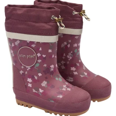 PomPom Brynn Termo Gummistøvler - Roan Rouge Hydranger - 30