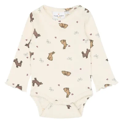 The New Siblings Venna Langærmet Rib Body - Gardenia - 92