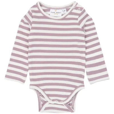 The New Siblings Fro Langærmet Rib Body - Elderberry-Gardenia Striped TN - 62