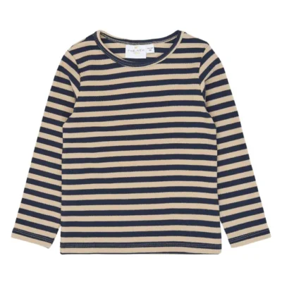 The New Siblings Fro Rib Bluse - Navy Blazer Striped - 92