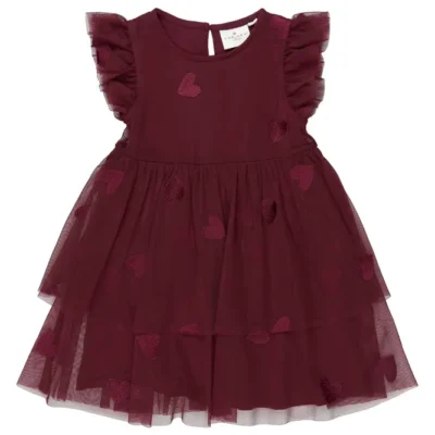 The New Siblings Vonda Mesh Kjole - Burgundy - 86