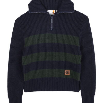 Timberland Bluse m. Lynlås - Strik - Navy/Grøn