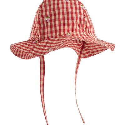 Flöss Solhat - Molly - Red/Pink Berry Gingham