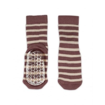Baby Strømpe I Merino Uld Med Anti-slip 22/24 Rose Taupe