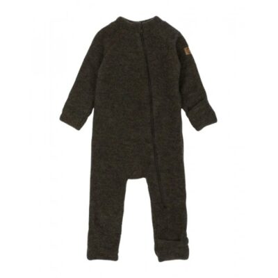 Baby Ulddragt I Merinould Med Ombuk Dark Brown 56