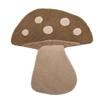 Bloomingville MINI - Mushroom Tæppe - Brun - Uld