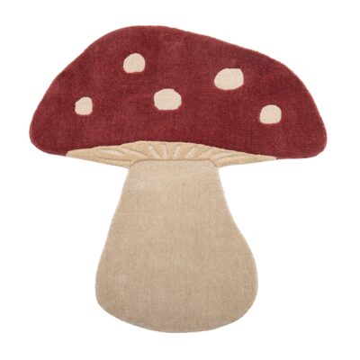 Bloomingville MINI - Mushroom Tæppe - Rød - Uld