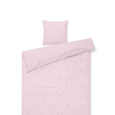 Juna - Daisy Sengetøj - Pink/Rød - 140x220 cm
