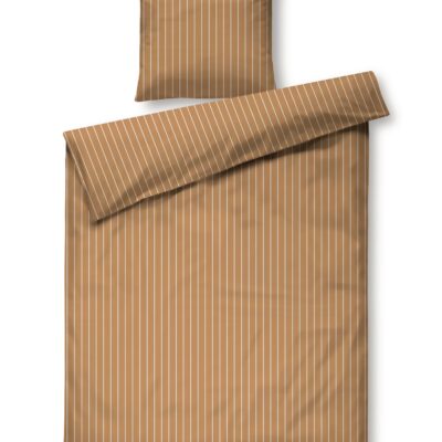 Juna - Soft Sengetøj - Caramel/Off-White - 140x200 cm