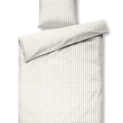 Juna - Soft Sengetøj - Off-White/Caramel - 140x200 cm