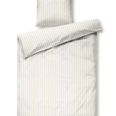 Juna - Soft Sengetøj - Off-White/Caramel - 140x220 cm