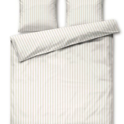 Juna - Soft Sengetøj - Off-White/Caramel - 200x220 cm