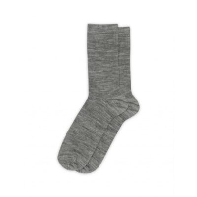 Mp Herre Uldstrømper I Rib Grey Melange 41/43