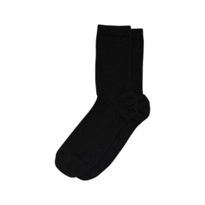 Mp Herre Uldstrømper I Rib Black 41/43