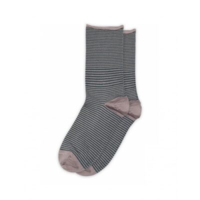 Mp Strømpe, Dame I Merino Uld Med Striber 40/42 Sea Moss