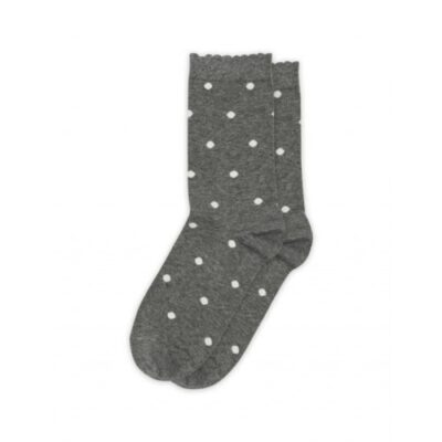 Mp Strømpe, Dame Med Prikker Og Glimmer Dark Grey Melange 40/42