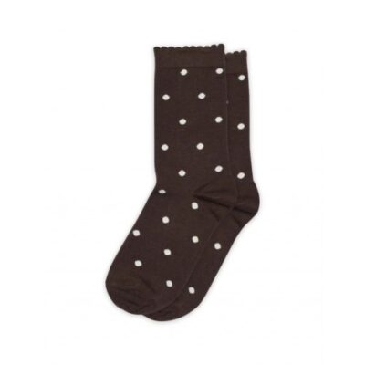 Mp Strømpe, Dame Med Prikker Og Glimmer Dark Brown 40/42