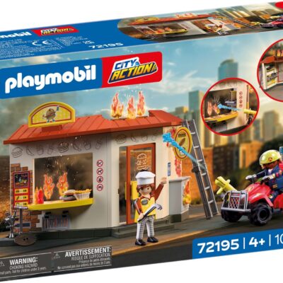PLAYMOBIL - Fire Quad with Burger Shop (72195)