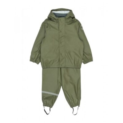 Regntøj Med Seler 80 Dusty Olive