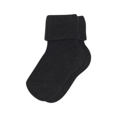 Rib Baby Bomuldsstrømper Black 19/21