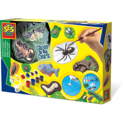 SES Creative - Støb og mal - Insekter, lyser i mørke