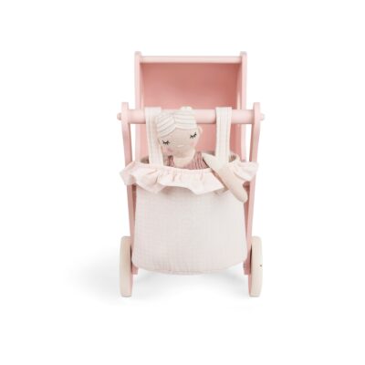 Smallstuff - Taske til dukkevogn, rosa tern