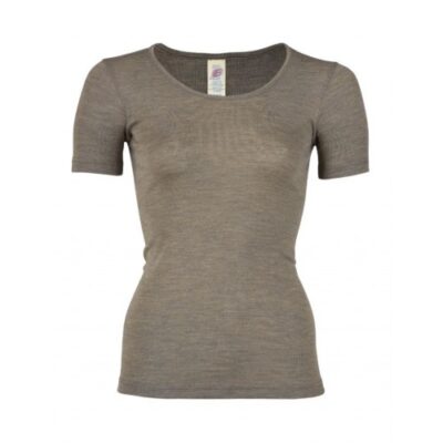 T-shirt Til Dame I Uld Og Silke 34/36 Walnut