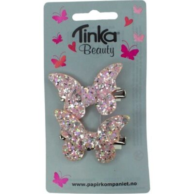 Tinka Beauty – Hårclips Sommerfugl Glitter – 2 stk
