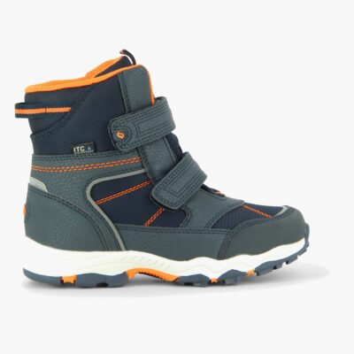 Leaf Siljan Vinterstøvler, Navy/Orange, 23