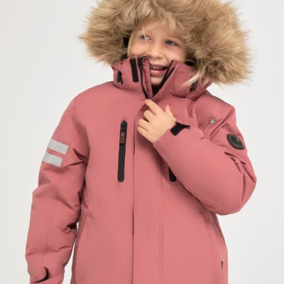 Lindberg Polar Vinterjakke, Mørkepink, 130