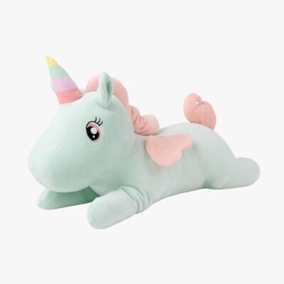 Teddykompaniet Bamse Liggende Enhjørning 52 cm, Grøn