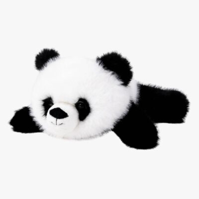 Teddykompaniet Bamse Liggende Panda 28 cm, Sort/Hvid