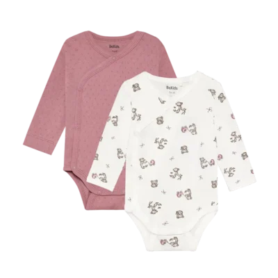 BeKids Langærmet Wrap Body 2-Pak - Nostalgia Rose - 60