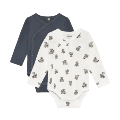 BeKids Langærmet Wrap Body 2-Pak - Turbulence - 70
