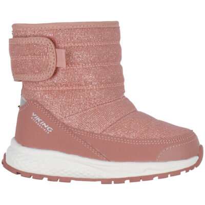 Viking Vinterstøvler - Equip Glitter Warm WP Pull-on - Pink