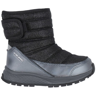 Viking Vinterstøvler - Equip Glitter Warm WP Pull-on - Sort