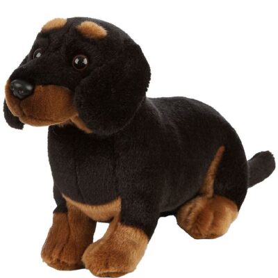 Living Nature Bamse - 29x9 cm - Gravhund - Sort/Brun