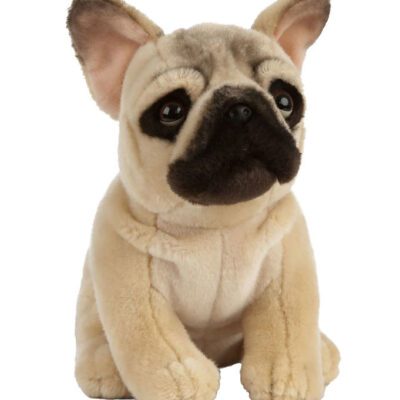 Living Nature Bamse - 24x18 cm - Siddende Fransk Bulldog - Grey