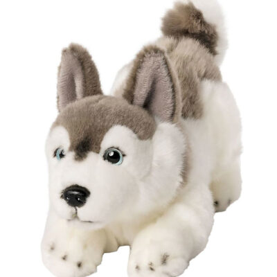 Living Nature Bamse - 23x15 cm - Husky Legesyg Hvalp - Grå