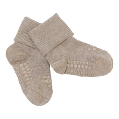 Skridsikre Strømper - Bamboo - Sand - 14/16