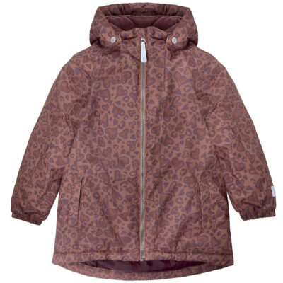 Minymo Vinterjakke - Burlwood m. Leopard