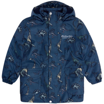 Minymo Vinterjakke - Dark Denim m. Dinoer