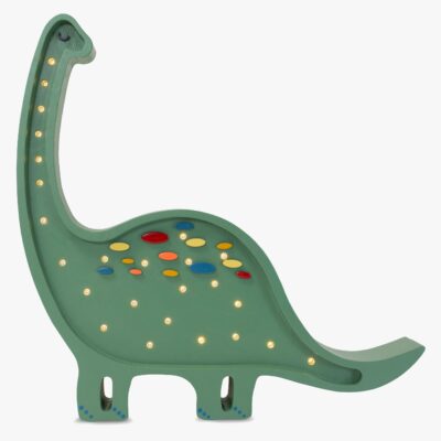 Little Lights Lampe Dinosaur, Konfetti/Grøn, Børnelampe