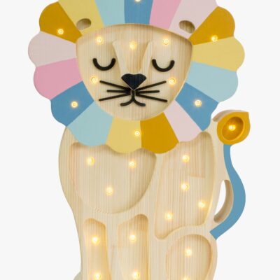 Little Lights Lampe Løve, Retro Rainbow, Børnelampe