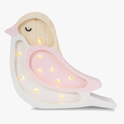 Little Lights Mini Lampe Fugl, Strawberry Cream, Børnelampe