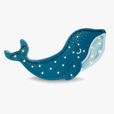 Little Lights Lampe Hval, Galaxy Teal, Børnelampe